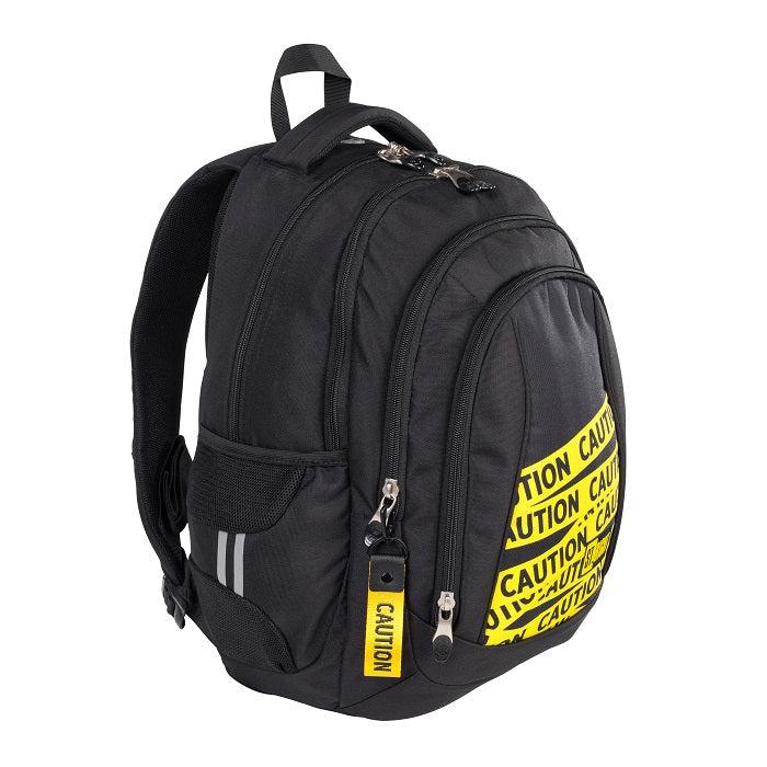 ■ St.Right - Caution - 4 Compartment Backpack by St.Right on Schoolbooks.ie