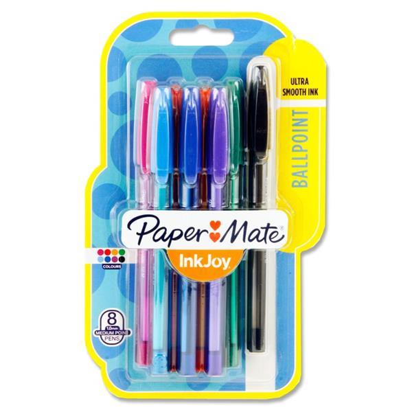 Paper Mate - 8 Assorted Inkjoy Ballpoint Pens by Paper Mate on Schoolbooks.ie