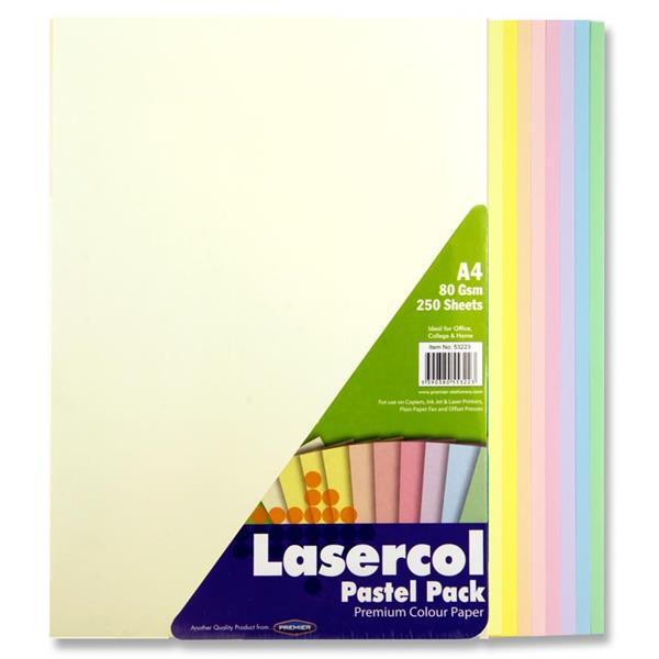 A4 80gsm Colour Paper 1/2 Ream - Pastel by Premier Stationery on Schoolbooks.ie