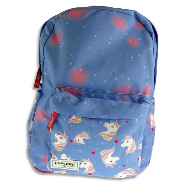 ■ Explore 20ltr Extra-Strong Backpack - Blue Unicorn by Premier Stationery on Schoolbooks.ie