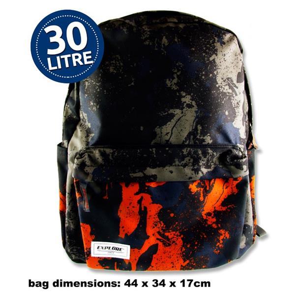 ■ Explore Backpack - 30 Litre - Camouflage by Premier Stationery on Schoolbooks.ie