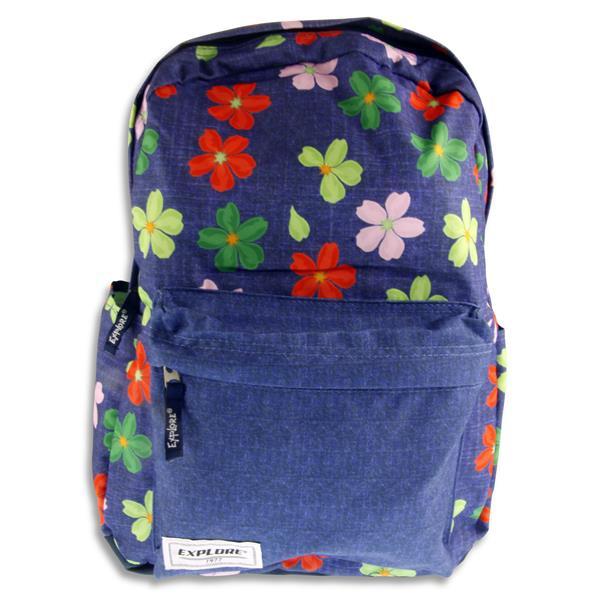Explore Extra-Strong 20ltr Backpack - Flowers by Premier Stationery on Schoolbooks.ie