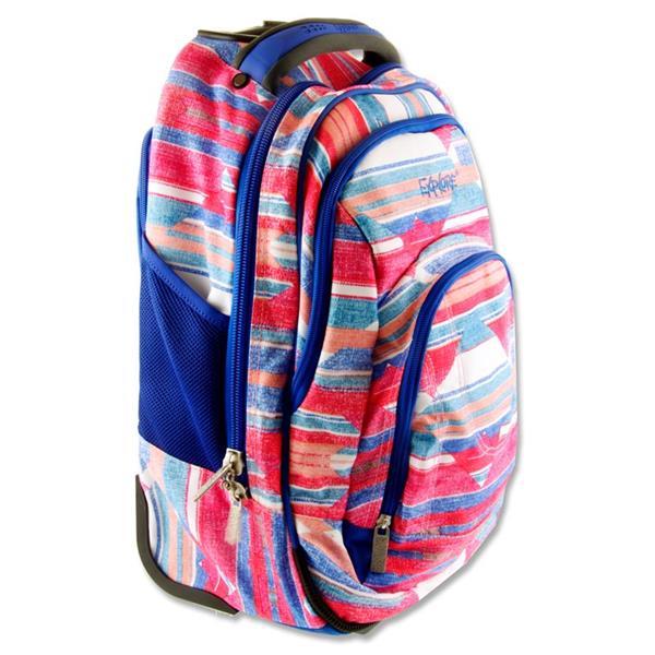 ■ Explore Trolley Backpack - Diamond Stripes by Premier Stationery on Schoolbooks.ie