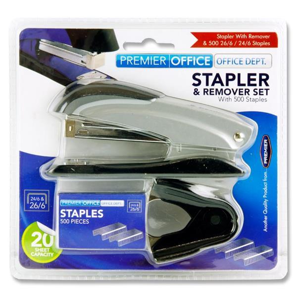 ■ Half Strip Stapler & Remover Set by Premier Stationery on Schoolbooks.ie