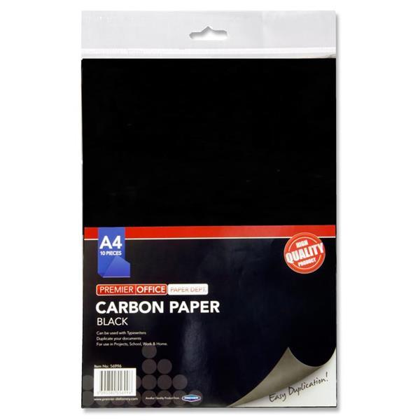 Pack of 10 - A4 Sheets of Carbon Paper - Black by Premier Stationery on Schoolbooks.ie