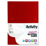 Premier Activity - A4 250gsm Glitter Card 10 Sheets - Red by Premier Activity on Schoolbooks.ie