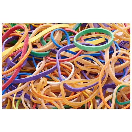 ■ Premier Office - 100g Box Rubber Bands Assorted Sizes - Coloured by Premier Office on Schoolbooks.ie
