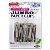 Premier Office - 80 x 50mm Jumbo Paper Clips by Premier Office on Schoolbooks.ie