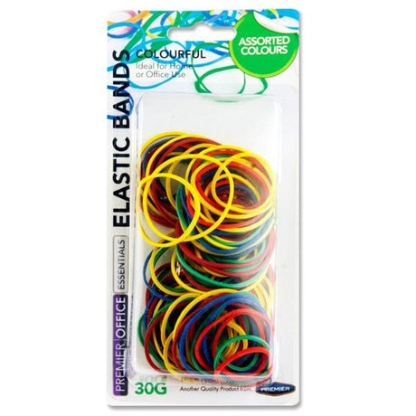 Premier Office Colourful Elastic Bands 30g by Premier Office on Schoolbooks.ie