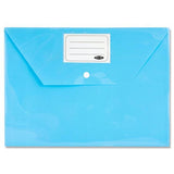 Premier Office Packet of 5 A4 Button Wallets - Bright by Premier Office on Schoolbooks.ie