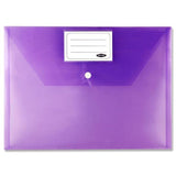 Premier Office Packet of 5 A4 Button Wallets - Coloured by Premier Office on Schoolbooks.ie