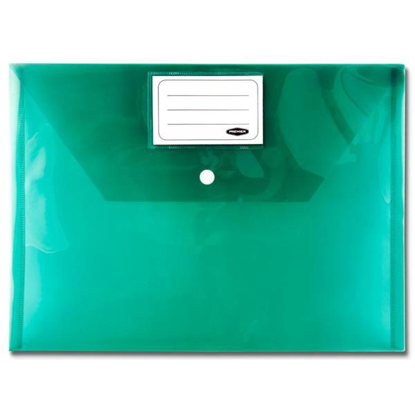 Premier Office Packet of 5 A4 Button Wallets - Coloured by Premier Stationery on Schoolbooks.ie