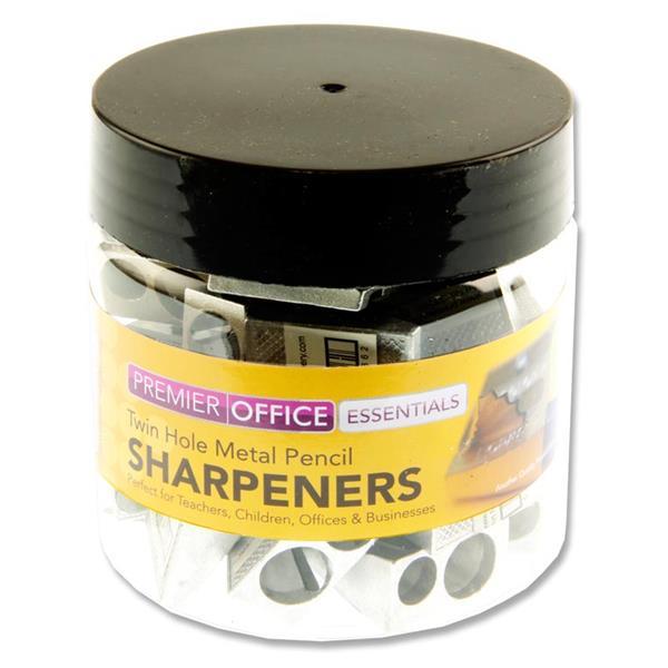 Premier Office Twin Hole Metal Pencil Sharpener by Premier Office on Schoolbooks.ie