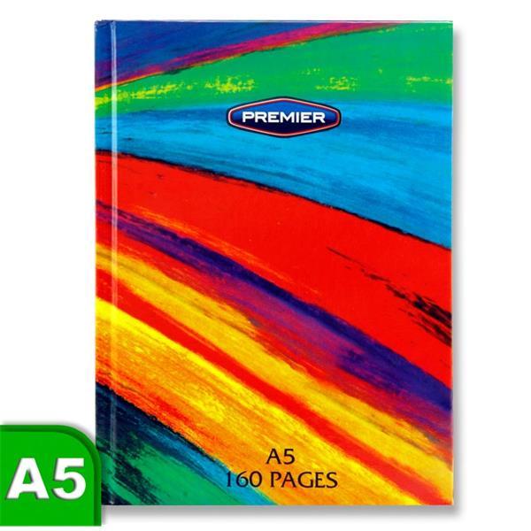 Rainbow A5 160pg Hardcover Notebook by Premier Stationery on Schoolbooks.ie