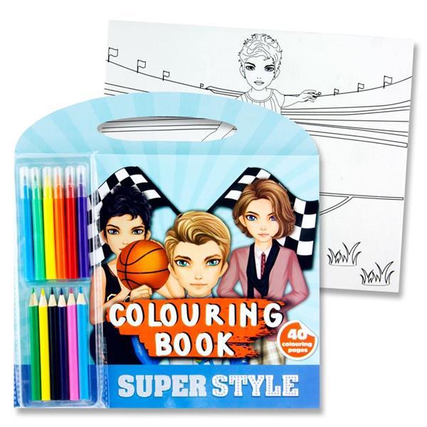 ■ Super Style 40 Page Colouring Book - Sports and More by Premier on Schoolbooks.ie