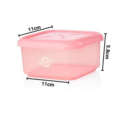 Premto - Pastel Square Meal Box - Pink Sherbet by Premto on Schoolbooks.ie