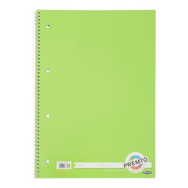 Premto A4 160 page Spiral Notebook - Caterpillar Green by Premto on Schoolbooks.ie