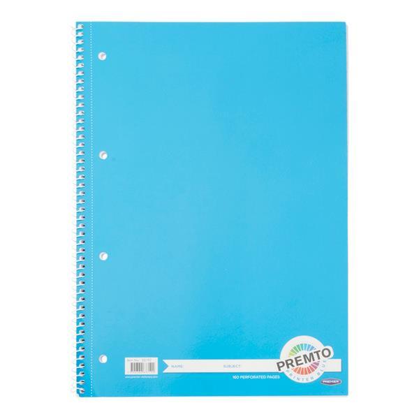 Premto A4 160 page Spiral Notebook - Printer Blue by Premto on Schoolbooks.ie