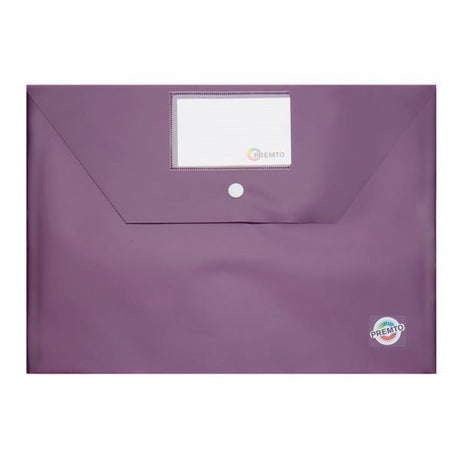 Premto A4 Button Storage Wallet - Grape Juice by Premto on Schoolbooks.ie