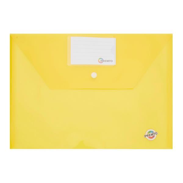 ■ Premto A4 Button Storage Wallet - Sunshine by Premto on Schoolbooks.ie