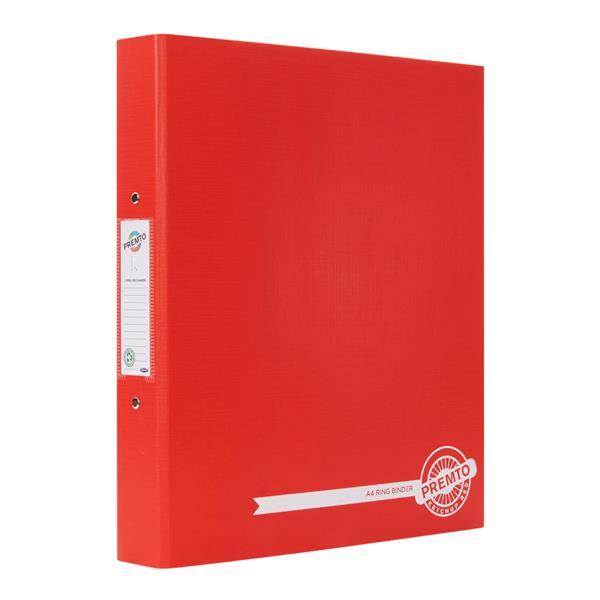 Premto A4 Ring Binder - Ketchup Red by Premto on Schoolbooks.ie