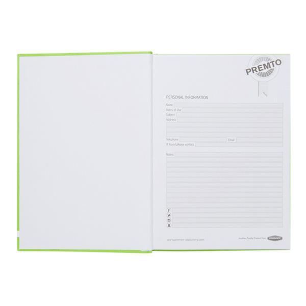 Premto - A5 160 Page Hardcover Notebook - Caterpillar Green by Premto on Schoolbooks.ie