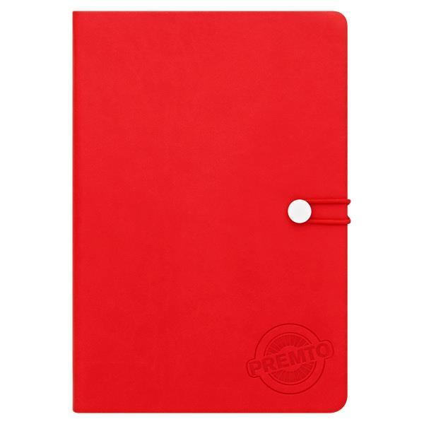 Premto - A5 192 Page Hardcover Pu Notebook With Elastic - Ketchup Red by Premto on Schoolbooks.ie