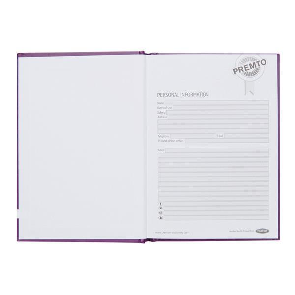 Premto - A6 160 Page Hardcover Notebook - Grape Juice by Premto on Schoolbooks.ie