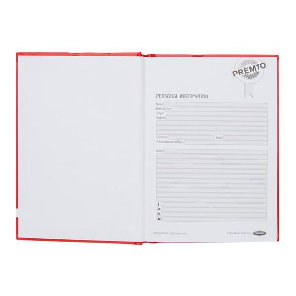 Premto - A6 160 Page Hardcover Notebook - Ketchup Red by Premto on Schoolbooks.ie