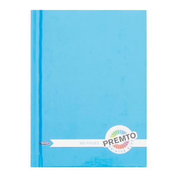 ■ Premto - A6 160 Page Hardcover Notebook - Printer Blue by Premto on Schoolbooks.ie