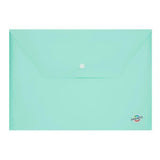 Premto Pastel A4 Button Wallet - Mint Magic by Premto on Schoolbooks.ie