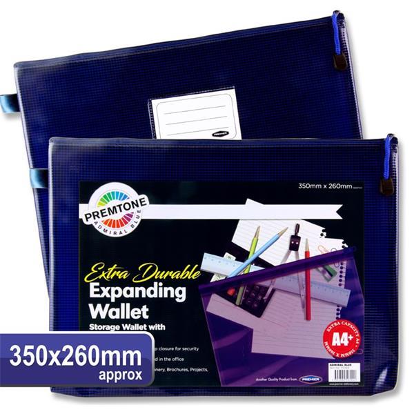 Premier Premtone A4+ Extra Durable Mesh Wallet - Admiral Blue by Premtone on Schoolbooks.ie