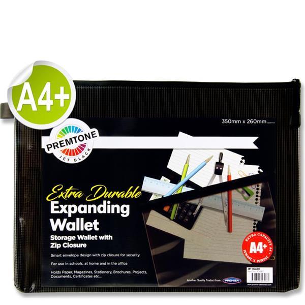 Premier Premtone A4+ Extra Durable Mesh Wallet - Jet Black by Premtone on Schoolbooks.ie
