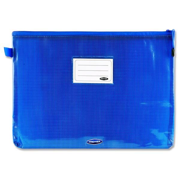 Premier Premtone A4+ Extra Durable Mesh Wallet - Printer Blue by Premto on Schoolbooks.ie