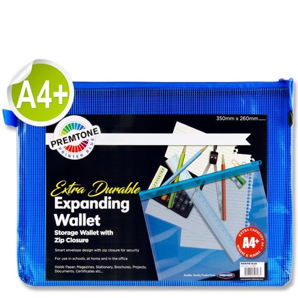 Premier Premtone A4+ Extra Durable Mesh Wallet - Printer Blue by Premtone on Schoolbooks.ie