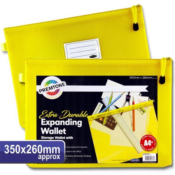 Premier Premtone A4+ Extra Durable Mesh Wallet - Sunshine by Premtone on Schoolbooks.ie