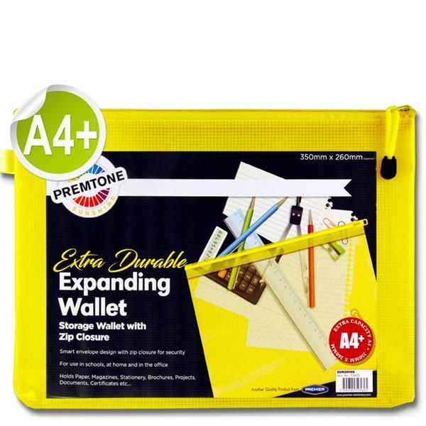 Premier Premtone A4+ Extra Durable Mesh Wallet - Sunshine by Premtone on Schoolbooks.ie