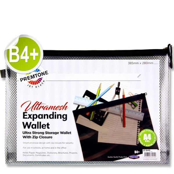 Premier Premtone B4+ Ultramesh Expanding Wallet - Jet Black by Premtone on Schoolbooks.ie