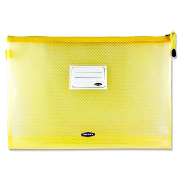 Premier Premtone B4+ Ultramesh Expanding Wallet - Sunshine Yellow by Premtone on Schoolbooks.ie