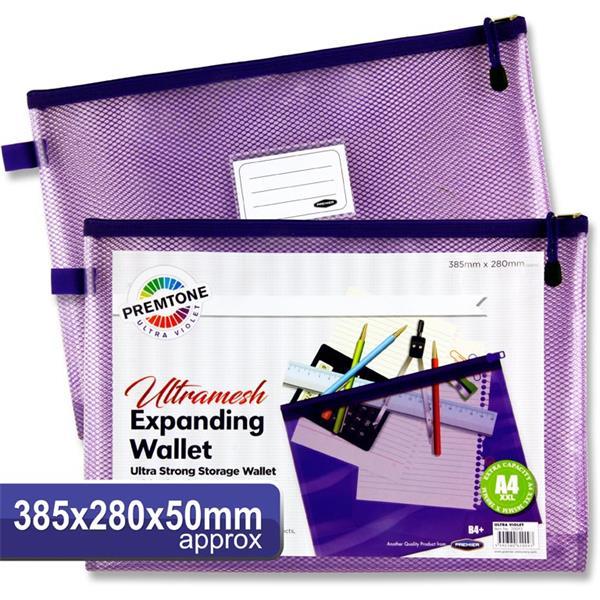 ■ Premier Premtone B4+ Ultramesh Expanding Wallet - Ultra Violet by Premtone on Schoolbooks.ie