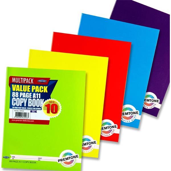 Premier Premtone Packet of 10 X 88 page A11 Copy Books by Premtone on Schoolbooks.ie