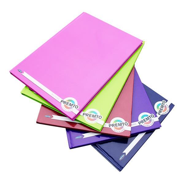 ■ Premto S2 - A4 160 Page Assorted Hardcover Notebooks - Pack of 5 by Premtone on Schoolbooks.ie