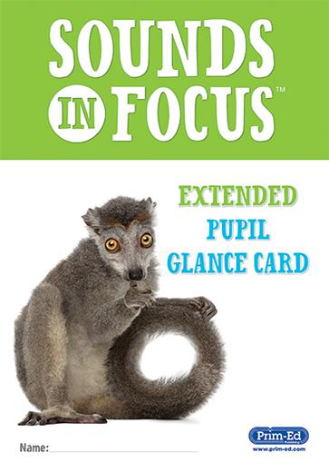 ■ Sounds in Focus - Extended Pupil Glance Card by Prim-Ed Publishing on Schoolbooks.ie
