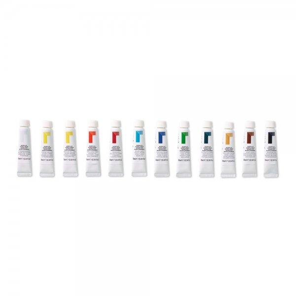 Reeves - Fine Acrylic 10ml - 12 Tubes by Reeves on Schoolbooks.ie