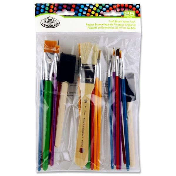 Art & Craft 25 Piece Craft Brush Value Pack by Royal & Langnickel on Schoolbooks.ie