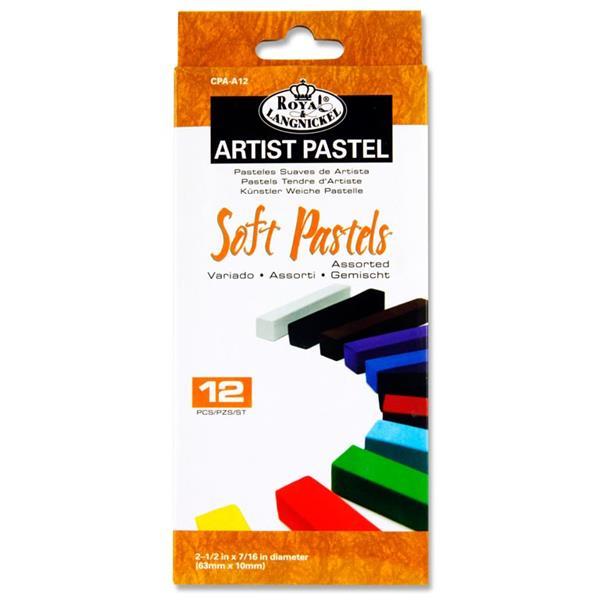 ■ Artist Pastel Box 12 Soft Pastels - Assorted Colours by Royal & Langnickel on Schoolbooks.ie