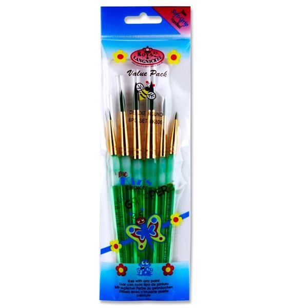 Big Kid's Choice 6 Piece Brush Set - Deluxe Round by Royal & Langnickel on Schoolbooks.ie