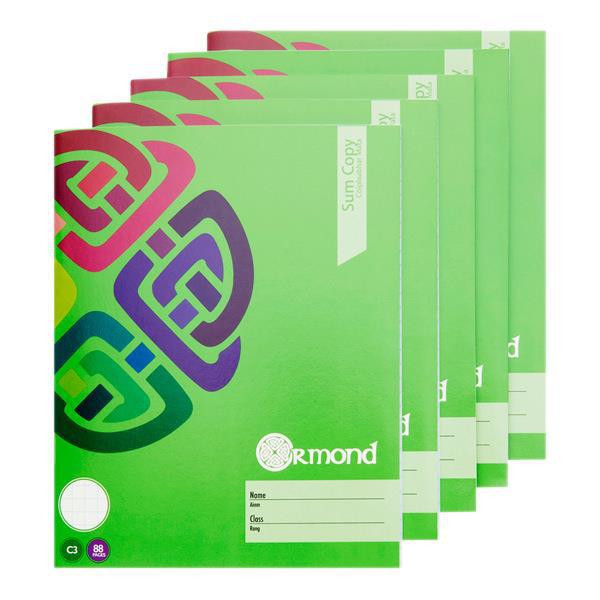 Ormond - Sum Copy - C3 - 88 Page - Pack of 5 by Ormond on Schoolbooks.ie