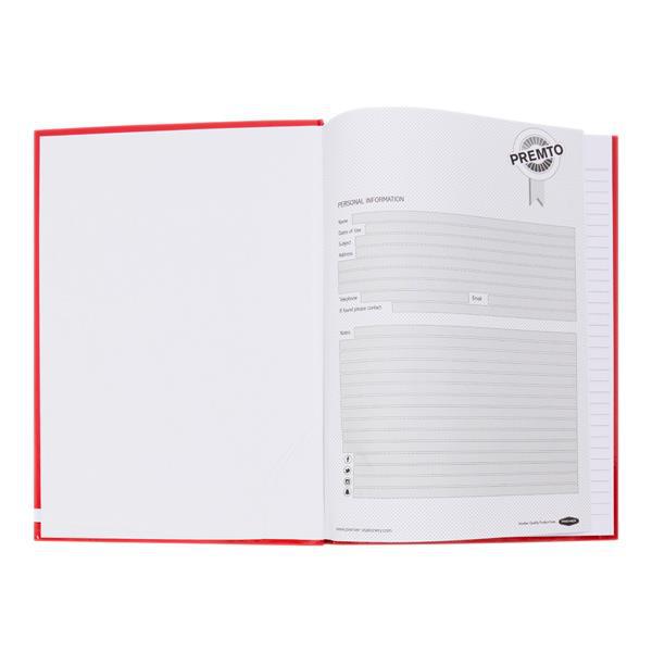 Premier Premtone A4 160pg Hardcover Notebook - Red by Premtone on Schoolbooks.ie