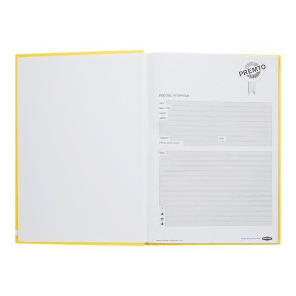 Premier Premtone A4 160pg Hardcover Notebook - Sunshine by Premtone on Schoolbooks.ie